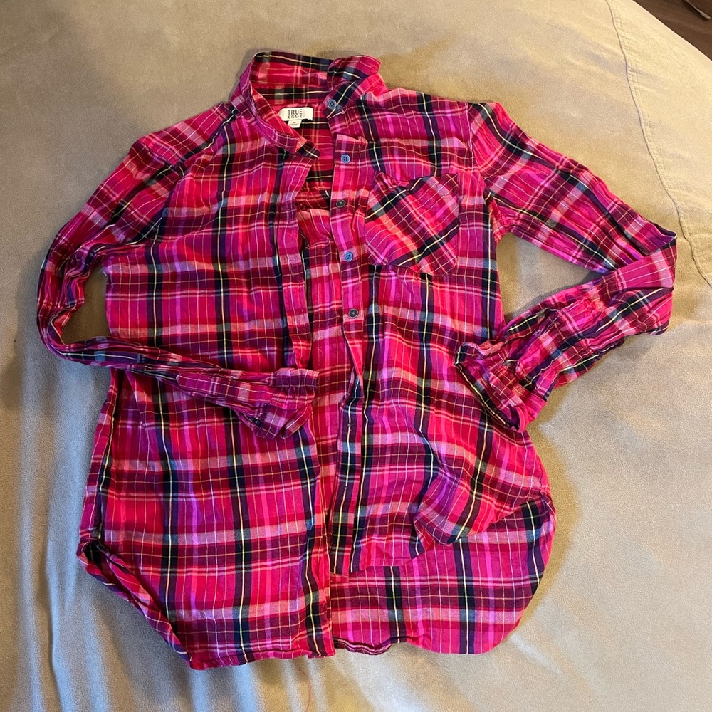 Pink & Black Thin Flannel
